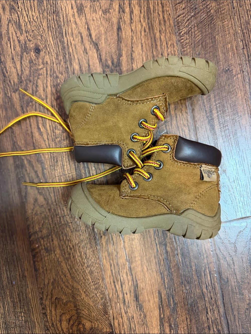 OshKosh B'gosh Tan Brown Suede Kids Hiking Boots